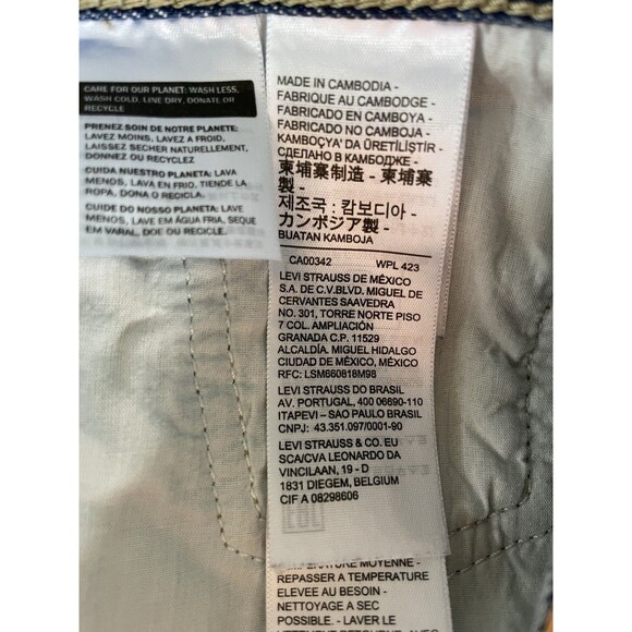 Levi’s Low Pro Straight Women’s Distressed Blue Jeans Size 29 - Picture 13 of 15